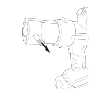 Insert the press tool, PG 5, press jaws