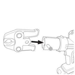 Insert the press tool, PG Picco, insert press jaws