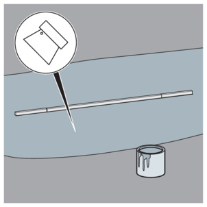 Shower channel, 4965.10 / 4966.10, apply second layer of bonded sealing