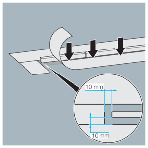 Shower channel, 4965.10 / 4966.10, press on sealing tape strips
