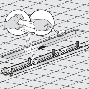 Shower channel, 4980.10, clean the grate