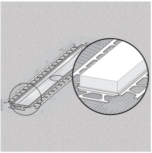 Shower channel, 4980.10 / 4980.40, mounting with cover trim