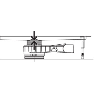 Shower channel, 4980.10, check the seat of the shower channel in the height adjustment piece