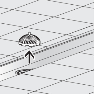 Shower channel, 4980.10, remove the sieve