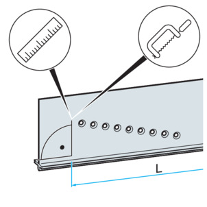 Shower channel, 4967.10, cut the end strip to length