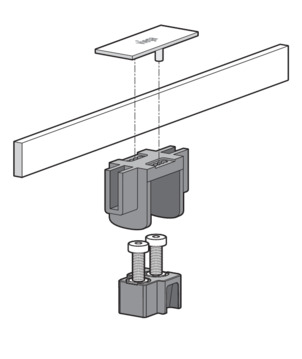Shower channel, Vario, standing grate set