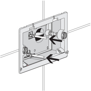 Drain valve set, 8310.0, insert the actuating rods