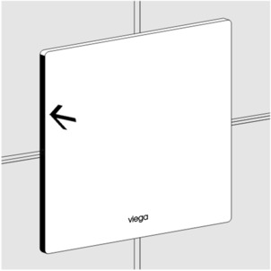 Flush plate manual, 8351.2, mount actuation unit onto the basic panel