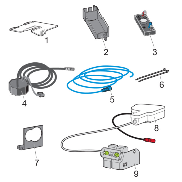 Flush actuation, 8350.31, component overview