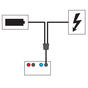 WC flush plate, connection of the redundant power supply