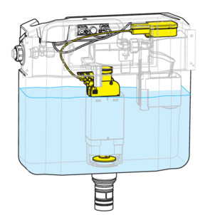 Flush actuation, motor operated Bowden cable