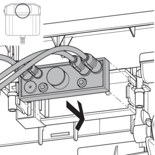 WC flush plate, mount flush actuation, insert control