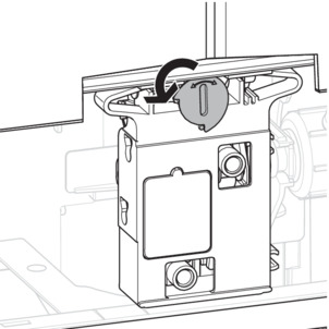 WC flush plate, prepare installation, unlock mechanism