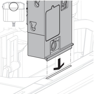 WC flush plate, mount flush actuation, insert mechanism