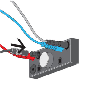 Flush actuation, connect programming cable