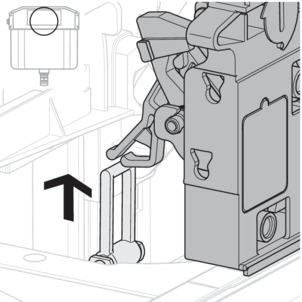 WC flush plate, mount flush actuation, insert mechanism