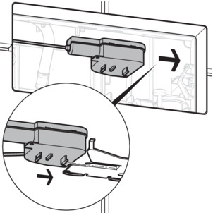 WC flush plate, mount flush actuation, mount drive unit