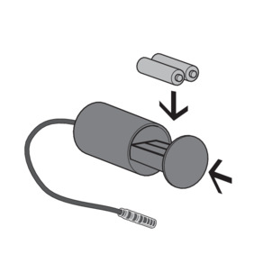 Flush actuation, model 8350.33, replace battery, insert battery