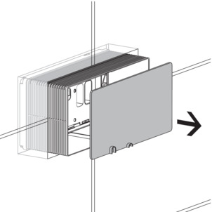 WC flush plate, prepare installation, remove shaft cover