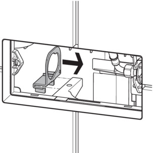 Flush actuation, mount battery compartment holder for 2H cistern