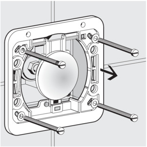 Flush plate manual, 8315.2, unscrew basic panel