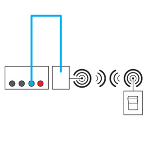 WC flush plate, connection of the radio receiver