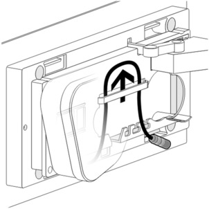 WC flush plate, secure cable of drive unit onto the basic panel