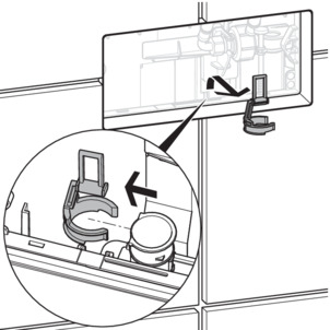 WC flush plate, prepare installation, remove bow