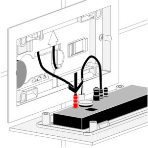 WC flush plate, connect the drive to the control