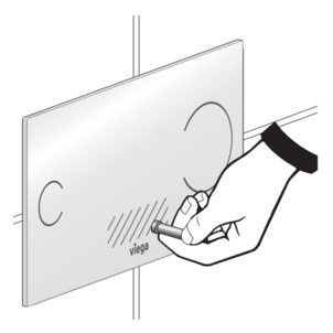 WC flush plate for More sensitive, hold magnetic pin in front