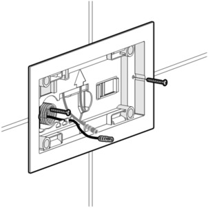 WC flush plate, secure basic panel