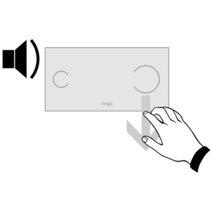 WC flush plate for More sensitive, remove right hand