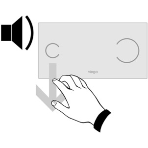 WC flush plate for More sensitive, remove left hand