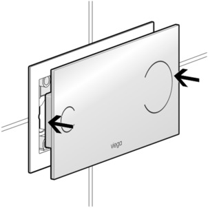 WC flush plate for More sensitive, insert flush plate