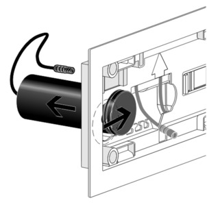 WC flush plate_for care/more sensitive_ remove battery compartment from the basic panel