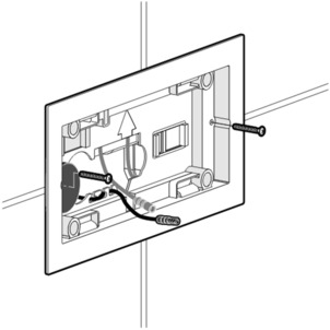 WC flush plate, secure basic panel