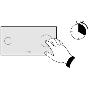 WC flush plate for More sensitive, hold right hand in front