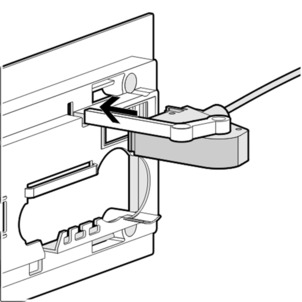 WC flush plate, place Bowden cable unit onto basic panel