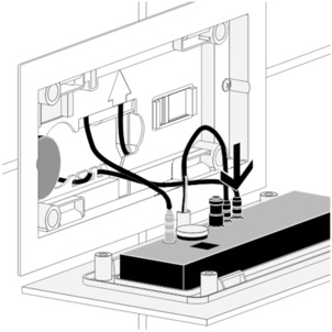 WC flush plate, connect the battery compartment to the control