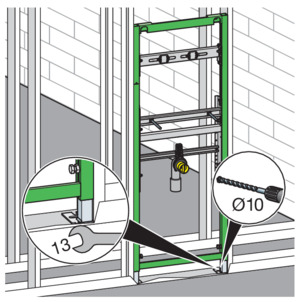 Washbasin element, 8156, attach to floor