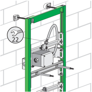 Urinal element, 8152.4, secure water inlet