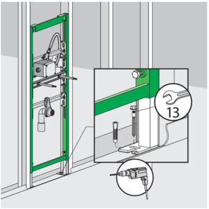 Urinal element, 8152.4, attach to floor