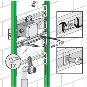 Urinal element, 8152.4, mount threaded bolts