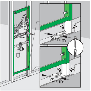 Urinal element, 8152.4, fixing points