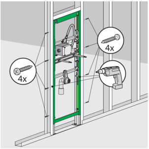 Urinal element, 8152.4, screw together with support profiles