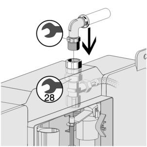 8308.1, connecting cistern, Step 1