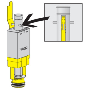 Viega Mono WC block, cistern, changing the small flush volume
