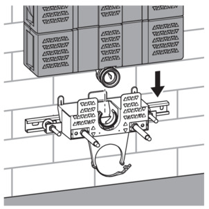 Viega Monoblocks, attach the top part of the block onto the bottom part