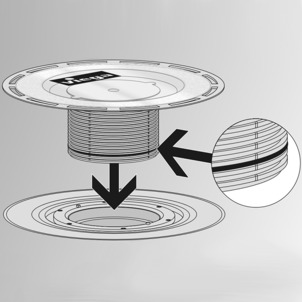 Påbyggnadselement, sätta in backventilstätning