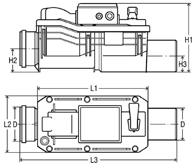 Backventil, Grundfix Plus, ritning